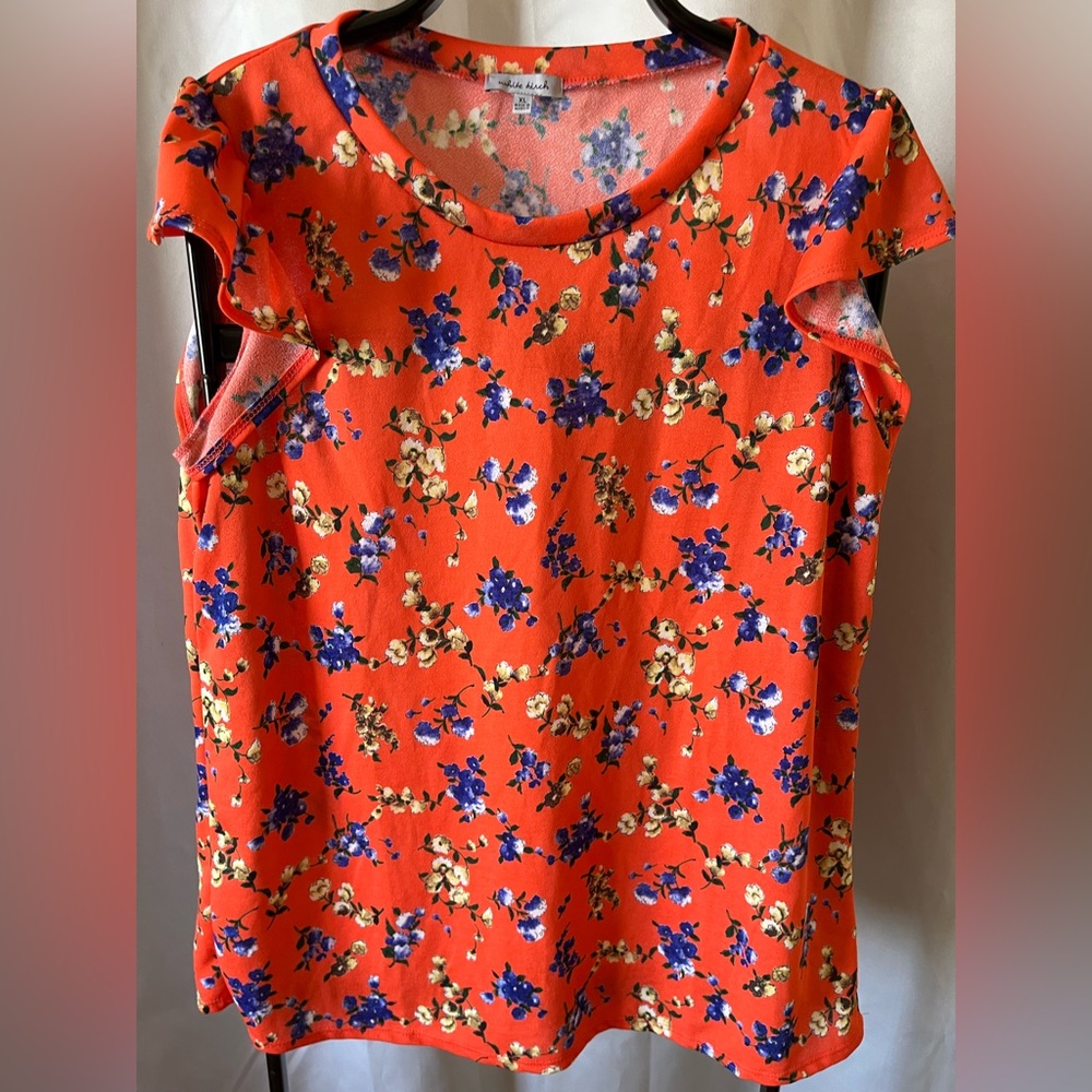 White Birch Flutter Sleeve Top